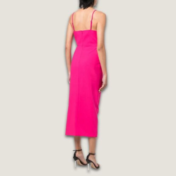 Likely Zeldana Cut-out Dress Midi-Length Barbiecore Style Fuchsia Pink Size 00 - Picture 3 of 16